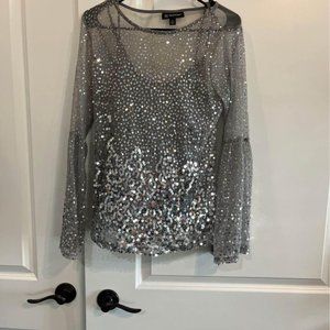 Dressy 2 piece sequin top - INC size XS